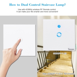 Nuotolinio valdymo sieninis skydelis "Protingi namai" (WiFi, 433 MH)