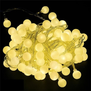 Šviečianti lempučių girlianda "Tikrasis Kalėdų džiaugsmas) (6 M, 40 LED, šiltai balta šviesa)