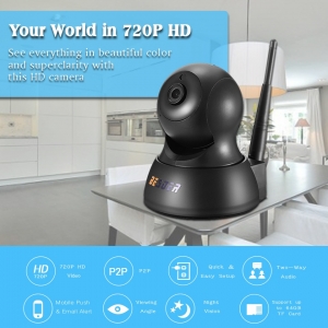 Stebėjimo IP kamera "Budrusis sakalas" (720P, Wifi, Wireless, naktinio matymo)