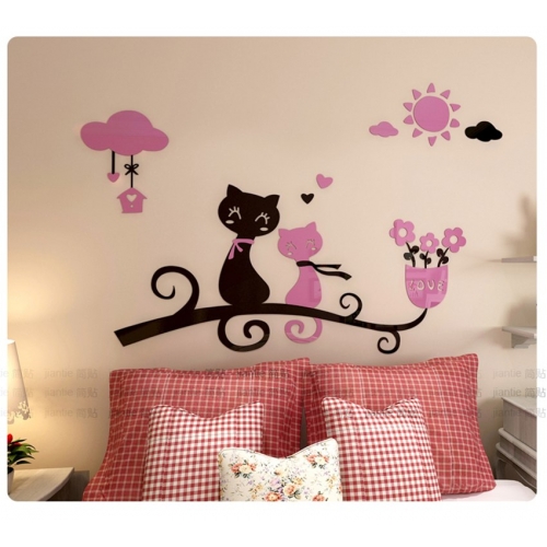 Veidrodiniai lipdukai "Nuostabieji katinai" (75 x 50 cm)