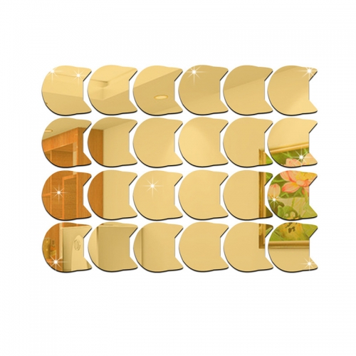 Veidrodiniai lipdukai "Nuostabieji auksiniai katinai 2" (24 vnt)