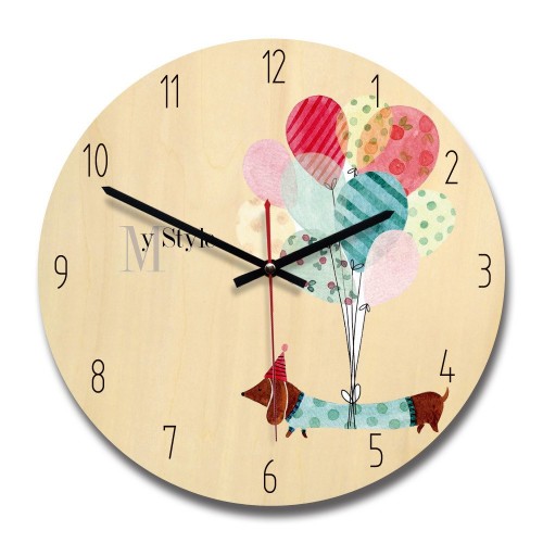Sieninis laikrodis "Mano stilius" (28 x 28 cm, medinis)
