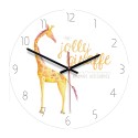 Sieninis laikrodis "Nuostabiausioji žirafa" (28 x 28 cm, medinis)