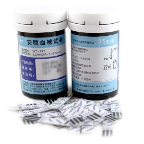 25 tabletės/testai - cukraus ir gliukozes kiekio kraujyje matuokliui
