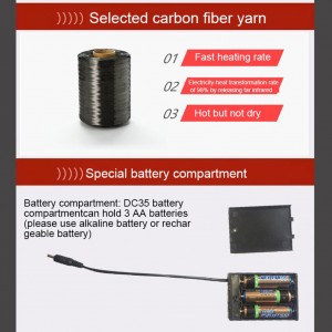 Vidiniai batų padai "Juodoji elegancija 2" (su baterijų dėžutėmis)