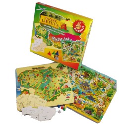Stalo žaidimai "Pažink Lietuvą" ir "Miško taku"