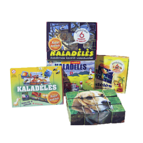 Vaikiškos kaladėlės "Paveiksliukai"