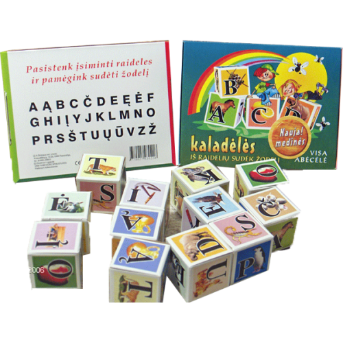 Vaikškos kaladėlės "Raidės"