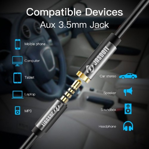 3.5mm kabelis ilgintuvas (2 metrų, AUX)