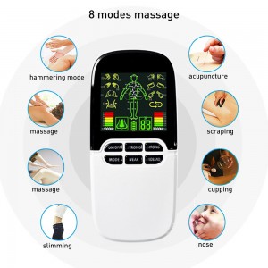 Elektroninis kūno masažuoklis-treniruoklis "Elegancija" (dvigubo veikimo, 4 elektrodų pagalvėlės)