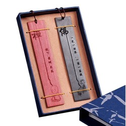 Mediniai skirtukai "Buda ir lotosas" (rankų darbo, iškirtiniai)