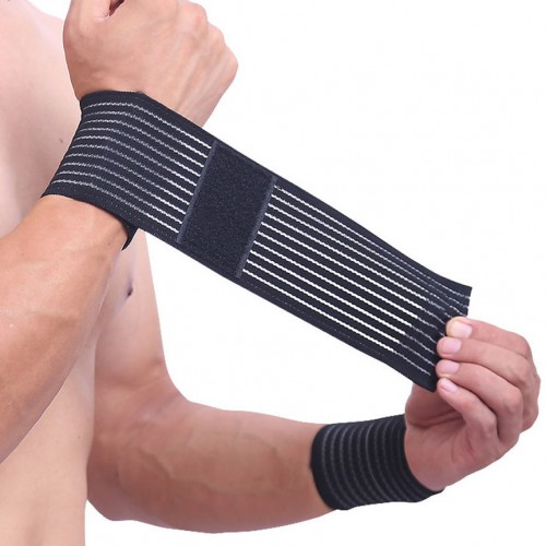 Elastinis diržas sportui "Spalvotieji dryžiukai 4" (1 vnt., medvilnė)
