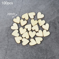 Medinės figūrėlės "Meilės širdelės 3" (100 vnt., 20 mm)
