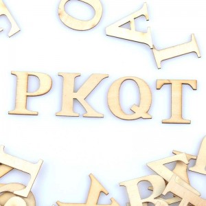 Medinės figūrėlės "Nuspalvosim abėcėlę" (26 vnt., 30x33 mm)