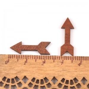 Medinės figūrėlės "Įvairiausios rodyklės 2" (50 vnt., 25 mm)