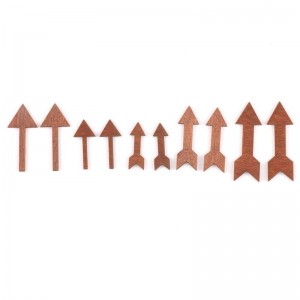 Medinės figūrėlės "Įvairiausios rodyklės" (50 vnt., 21-38 mm)