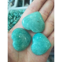 Figūrėlės "Žaliosios širdelės" (amazonitas, 3 vnt.)