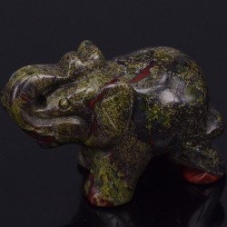 Figūrėlė "Drambliukas" (kvarcas "tigro akis", 5 cm)