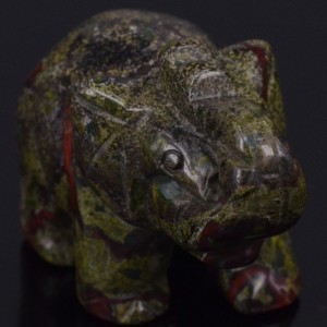 Figūrėlė "Drambliukas" (kvarcas "tigro akis", 5 cm)