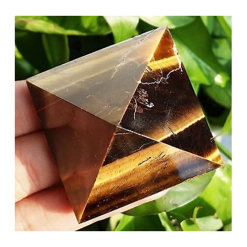 Figūrėlė "Piramidė" (akmuo "tigro akis", 5 cm, 100 g.)
