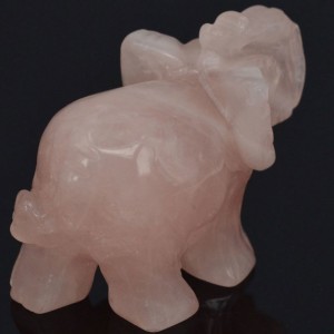 Figūrėlė "Rožinis drambliukas" (rožinis kvarcas, 5 cm)