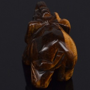 Figūrėlė "Drambliukas" (kvarcas "geltonoji tigro akis", 5 cm)