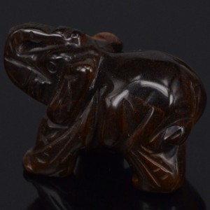 Figūrėlė "Drambliukas" (kvarcas "geltonoji tigro akis", 5 cm)