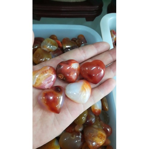 Figūrėlės "Nuostabiosios širdelės" (agatas, 5 vnt.)