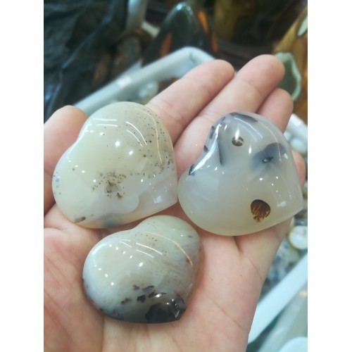 Figūrėlės "Šviesiosios širdelės" (amazonitas, 3 vnt.)