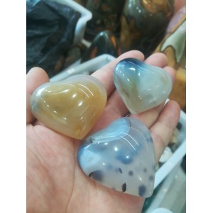 Figūrėlės "Šviesiosios širdelės" (amazonitas, 3 vnt.)