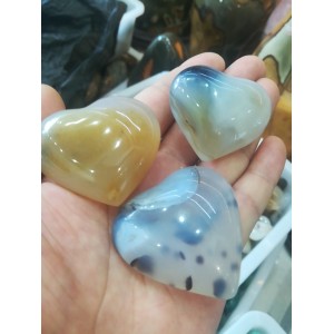 Figūrėlės "Šviesiosios širdelės" (amazonitas, 3 vnt.)