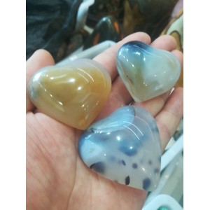 Figūrėlės "Šviesiosios širdelės" (amazonitas, 3 vnt.)