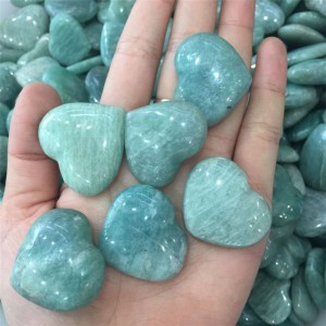 Figūrėlės "Žaliosios širdelės 2" (amazonitas, 3 vnt.