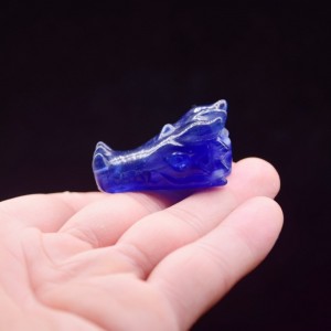 Figūrėlė "Mėlynoji drakono galva" (kvarco kristalas, 4 cm, 20 g)