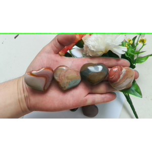 Figūrėlės "Mieliausios širdelės" (naturalus akmuo, 3 x 3 cm, 4 vnt.)