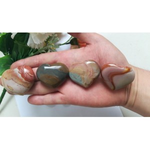 Figūrėlės "Mieliausios širdelės" (naturalus akmuo, 3 x 3 cm, 4 vnt.)