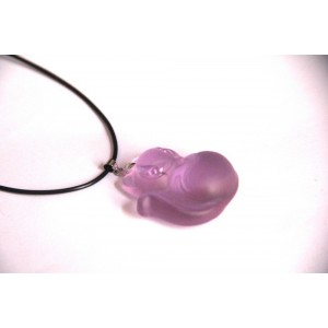 Pakabuko figūrėlė "Rožinė laputė" (ametistas)