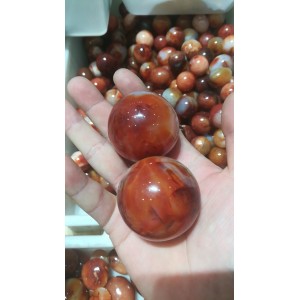 Agato rutuliukas "Katės akis" (agatas, 2 vnt)