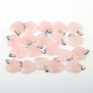 Pakabukas "Mielosios širdelės 5" (rožinis kvarcas)