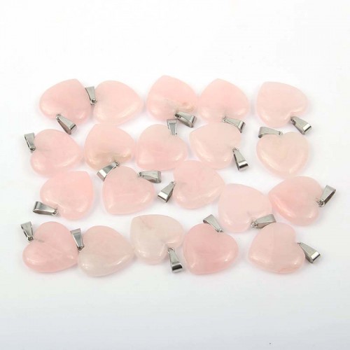 Pakabukas "Mielosios širdelės 5" (rožinis kvarcas)