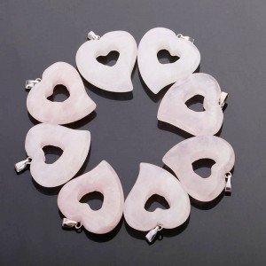 Pakabukas "Žavioji širdelė 4" (rožinis kvarcas)