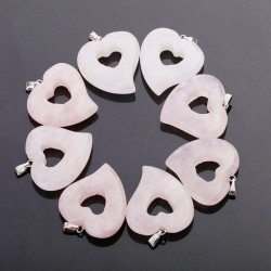 Pakabukas "Žavioji širdelė 4" (rožinis kvarcas)