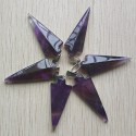 Pakabukas "Violetinė švytuoklė" (ametistas, plienas, 45 mm x 17 mm x 7 mm)