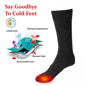Elektroninės šildančios kojinės "Sportui ir žvejybai" + šildantys vidiniai batų padai "Lokio letenėlės" (USB, medvilninės)