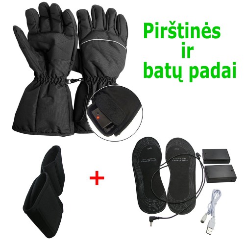 Šildančios pirštinės "Šilumos malonumas" + batų padai "Šilumos galia"
