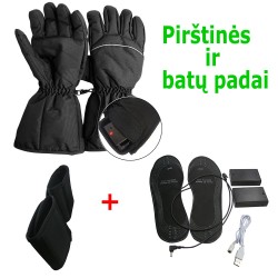 Šildančios pirštinės "Šilumos malonumas" + batų padai "Šilumos galia"