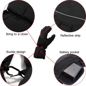 Elektroninės šildančios pirštinės "Šilumos malonumas 2" (su baterijomis)