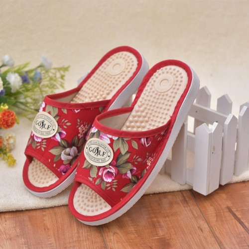 Moteriškos akupresūrinės masažinės šlepetės "Gėlytės"