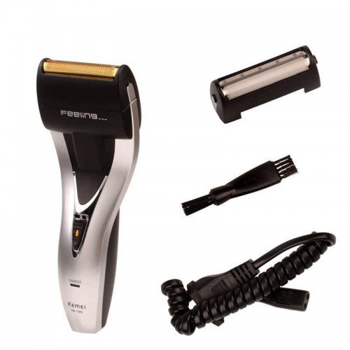 Elektroninis barzdos skustuvas "Patogumas" (vyrams, lengva, pakraunama, plieninis skustuvas)