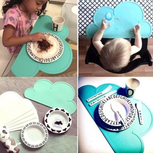 Vaikiškas silikoninis pietų padėkliukas "Švarumėlis" (47 x 27